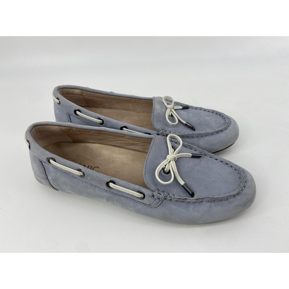 Vionic Shoes Womens 9 Blue Virginia Nubuck Boat Loafer Comfort Flat Nautical